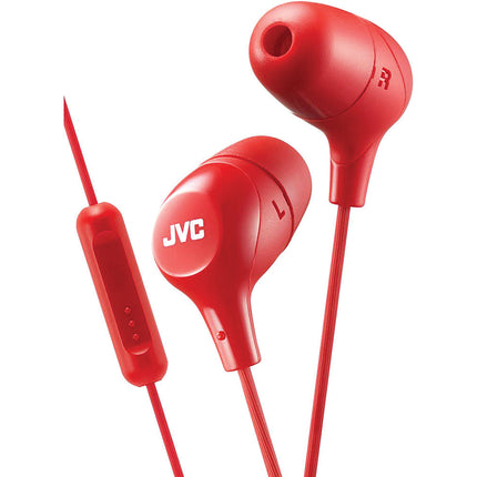 "Marshmallow" In-Ear Headphones w/Mic, Red
