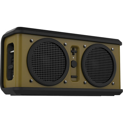 "Air Raid" Water-resistant Drop Proof Bluetooth Portable Speaker, Olive Green
