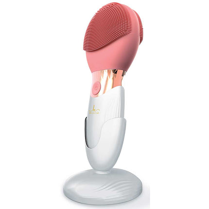 SILICONE FACIAL BRUSH AND MASSAGER WITH STAND