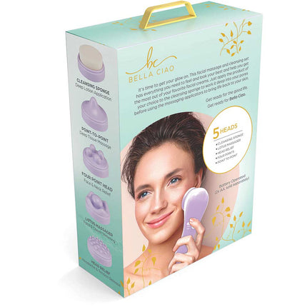 6PC FACIAL MASSAGE & CLEANSING SET, Lavander