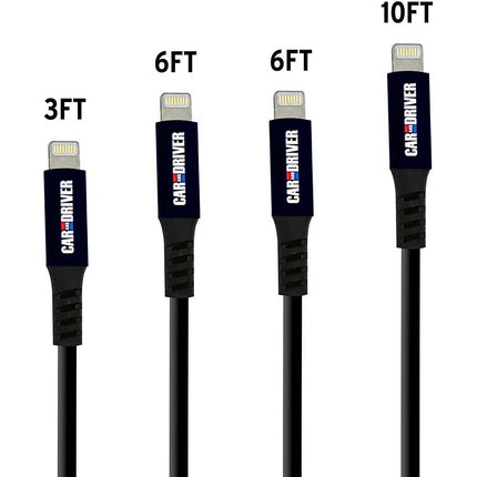 USB to Lightning Connector, 4 PVC Black Cables