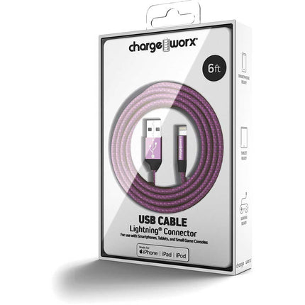 6 FT Lightning Cable, Violet