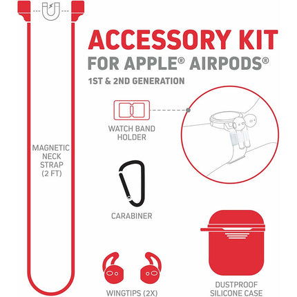 Accessory Kit for Apple® Airpods®, Red