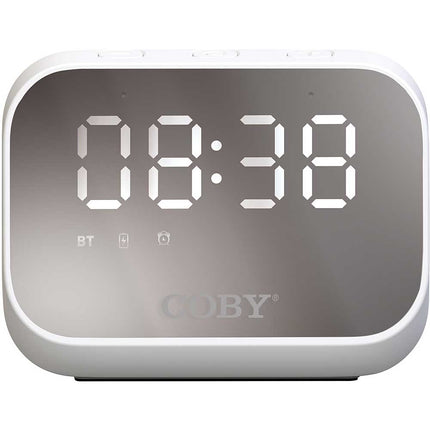 Portable Alarm Clock, White