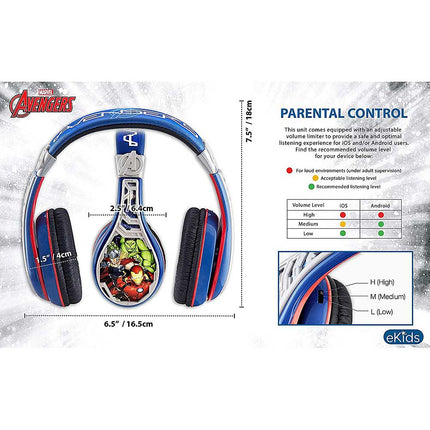 Avengers Headphones for Kids with Built in Volume Limiting Feature