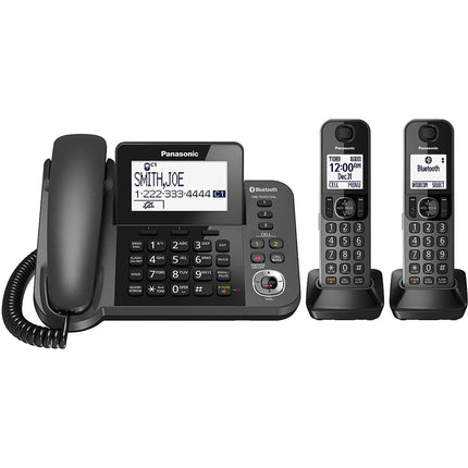 Bluetooth® Cordless Phone and Answering Machine with 2 Handsets