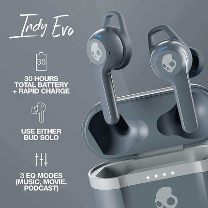 Indy Evo True Wireless Headphones, Chill Grey