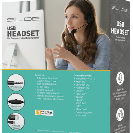 USB Headset for Computers and Smartphones