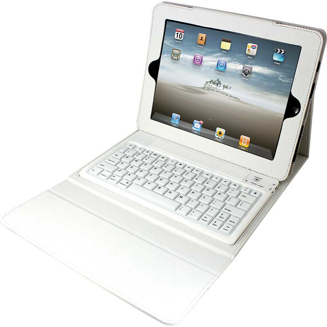 2C-TCK02C-WH Portfolio Case w/Keyboard for iPad 2 / New iPad, White