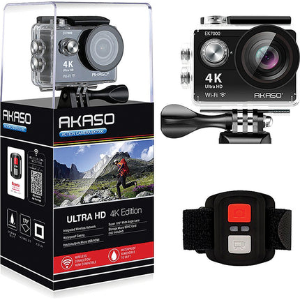 4K WIFI Sports Action Camera Ultra HD Waterproof DV Camcorder 12MP, Black
