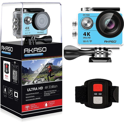 4K WIFI Sports Action Camera Ultra HD Waterproof DV Camcorder 12MP, Blue