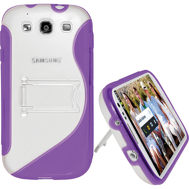94167 Protective TPU Case w/Stand For Galaxy S III, Purple