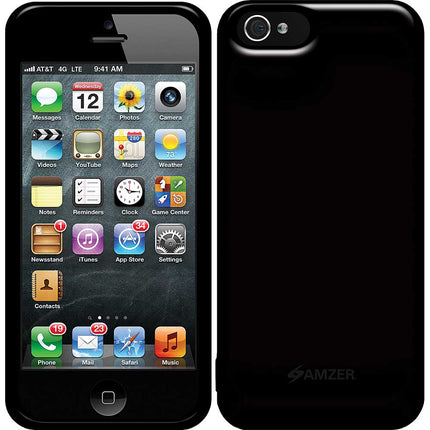 94513 Soft Gel TPU Gloss Skin Case For iPhone 5, Black