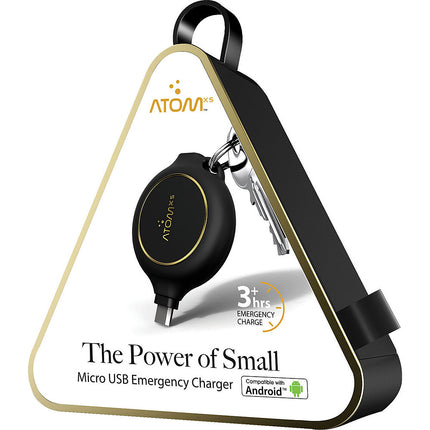 Key Chain Micro USB 1300Mah 3hrs+ Emergency Charge