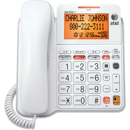 CL4940WH Corded Digital Answering System, White