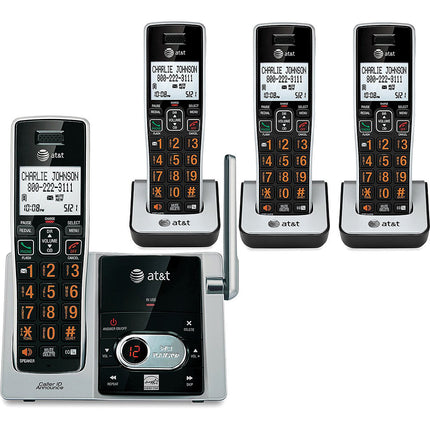 DECT 6.0 Expandable Cordless Phone w/Answering System and Caller ID, 4 Handsets