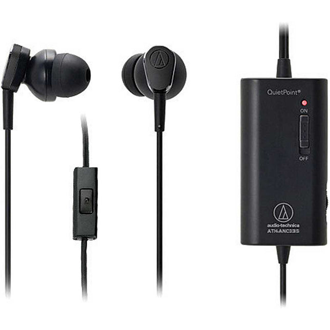QuietPoint Active Noise-Cancelling In-Ear Headphones, Black