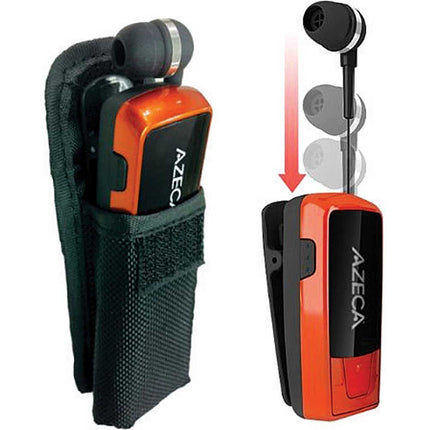 Clip On Bluetooth Headset with Retractable Earbud