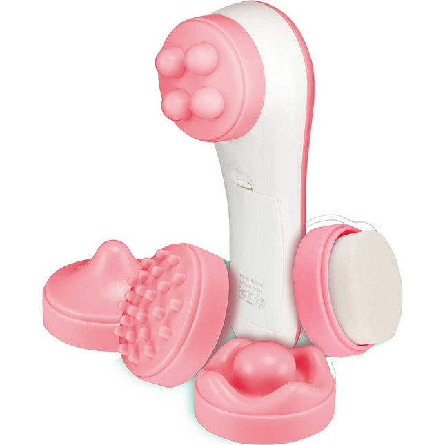6PC FACIAL MASSAGE & CLEANSING SET, Pink