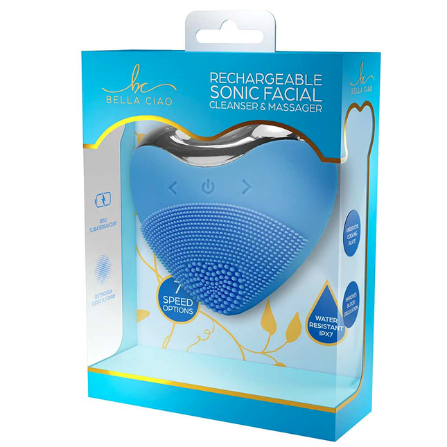 Sonic Facial Cleanser & Massager, Blue