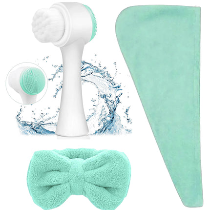 3PC FACIAL CLEANSING SET, Mint