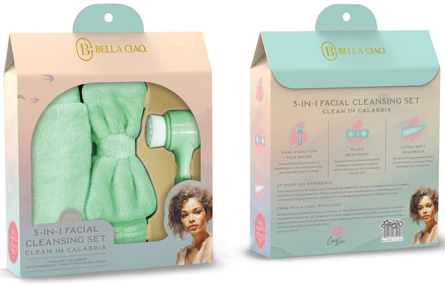 3PC FACIAL CLEANSING SET, Mint