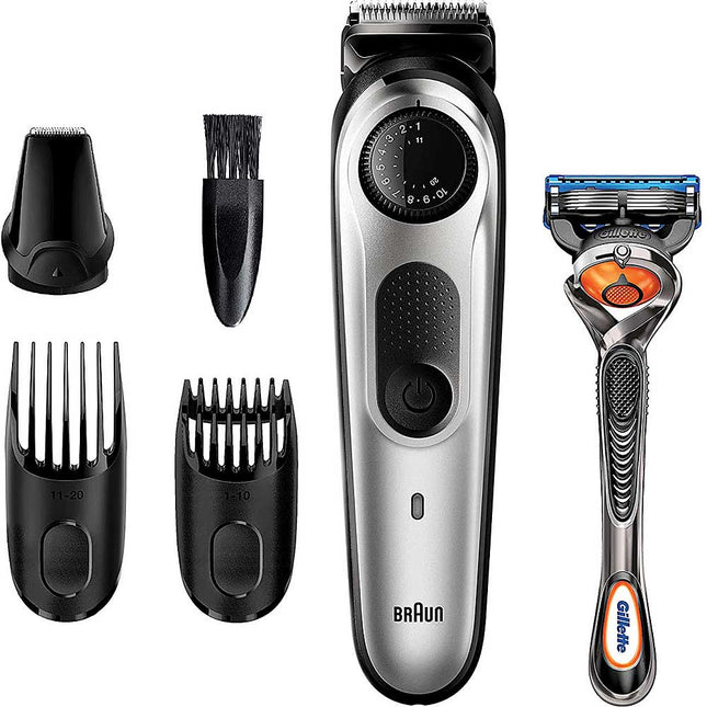 Beard Trimmer, Hair Clippers for Men, Cordless & Rechargeable, Detail Trimmer with Gillette ProGlide Razor