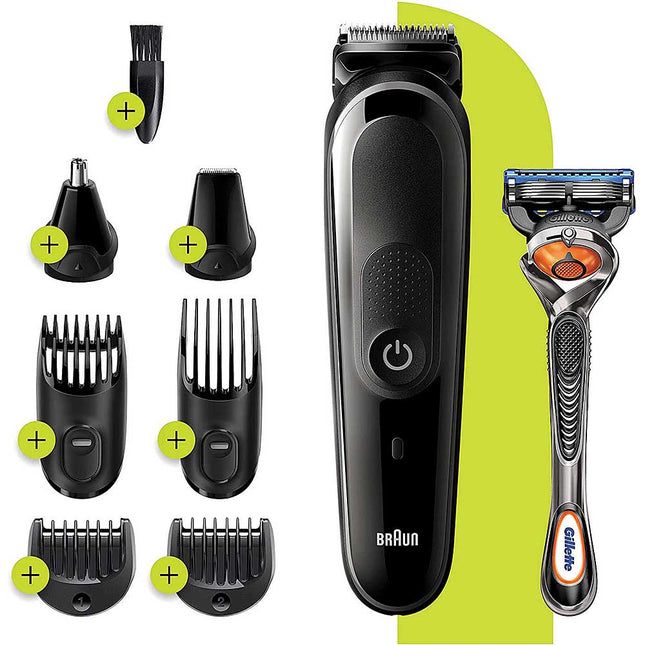 7-in-1 Beard Trimmer, Ear and Nose Hair Trimmer, Detail Trimmer, Cordless & Rechargeable, with Gillette ProGlide Razor