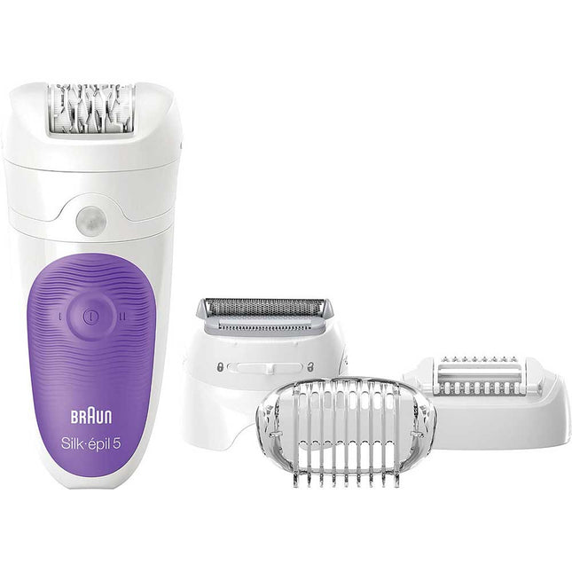 Wet and Dry Cordless Epilator with Shaver Head