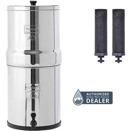 Big Berkey Gravity-Fed Water Filter with 2 Black Berkey Purification Elements