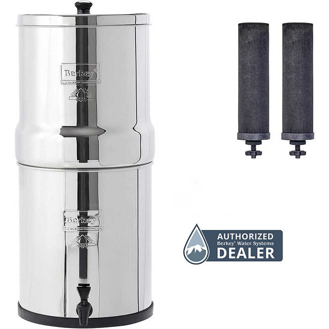 Big Berkey Gravity-Fed Water Filter with 2 Black Berkey Purification Elements