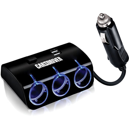 Triple Socket LED Car Charger