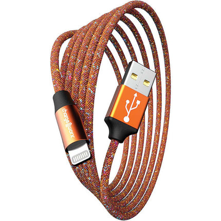 FlexKnit 6 FT Lightning Cable, Orange