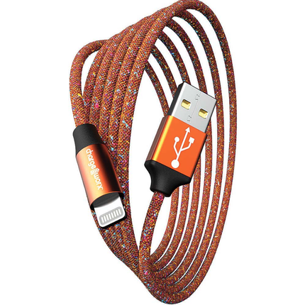 FlexKnit 10 FT Lightning Cable, Orange