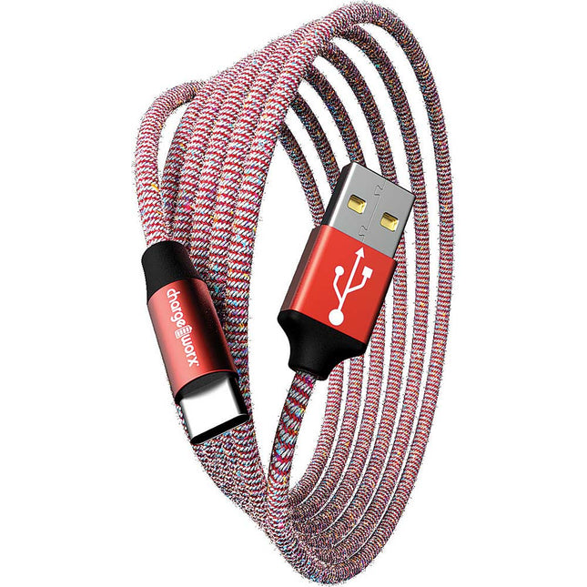 FlexKnit 6 FT UCB-C Cable, Red/White