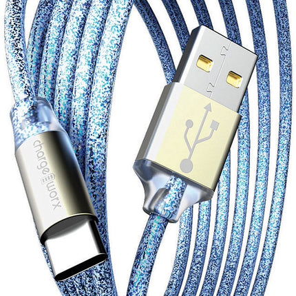 GlowSync 6 FT UCB-C Cable, Light Blue