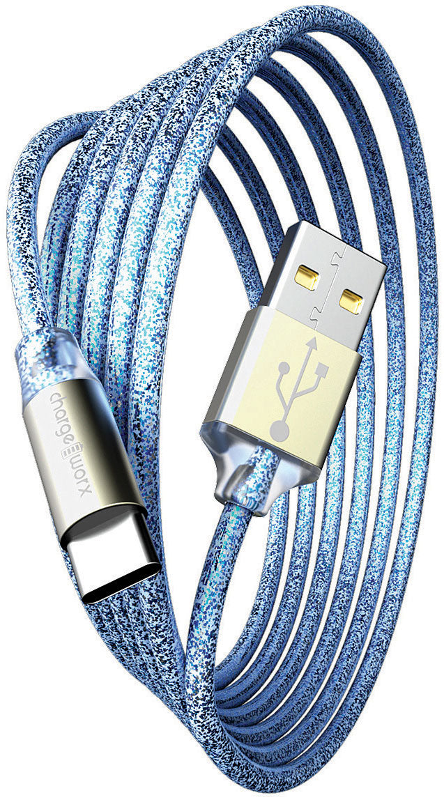 GlowSync 6 FT UCB-C Cable, Light Blue