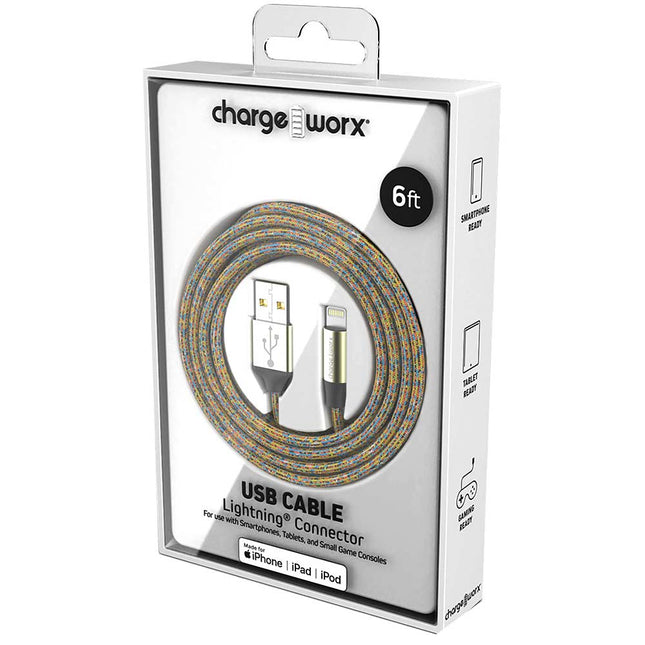 "Elements" 6 FT Lightning Cable, Multicolor