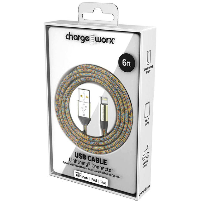 "Elements" 10 FT Lightning Cable, Multicolor