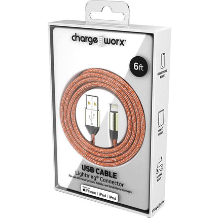 "Elements" 6 FT Lightning Cable, Orange