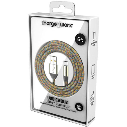 "Elements" 6 FT UCB-C Cable, Multicolor