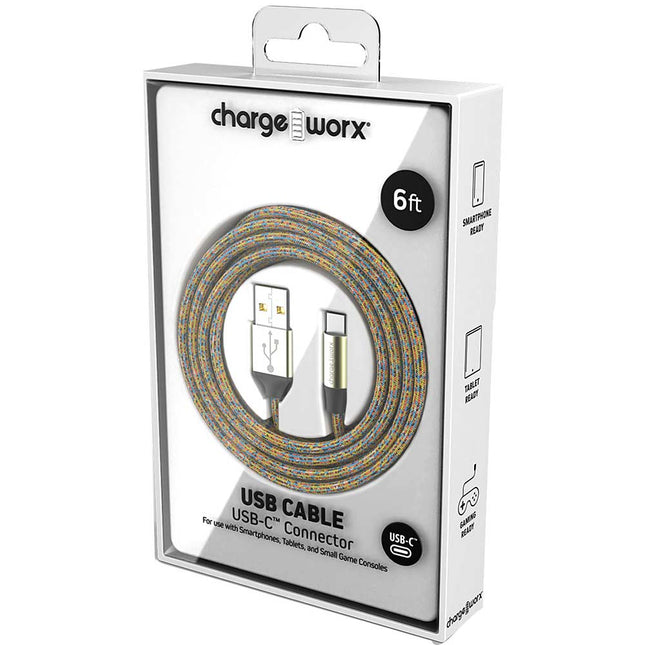 "Elements" 6 FT UCB-C Cable, Multicolor