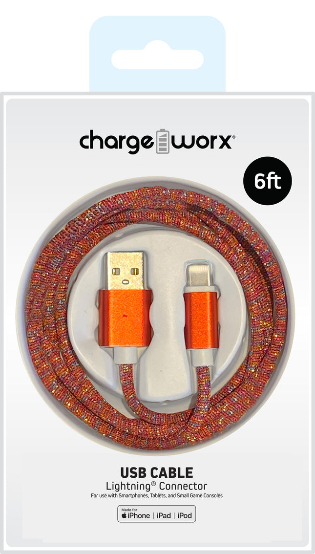 Elements 6 FT UCB-C Cable, Orange