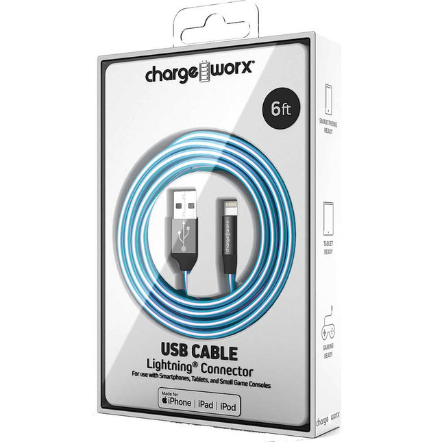 "ColorCords" 6 FT Lightning Cable, Blue