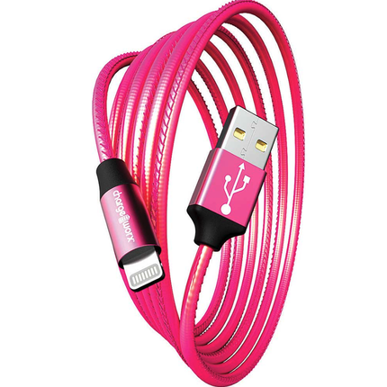 ColorCords 6 FT Lightning Cable, Pink