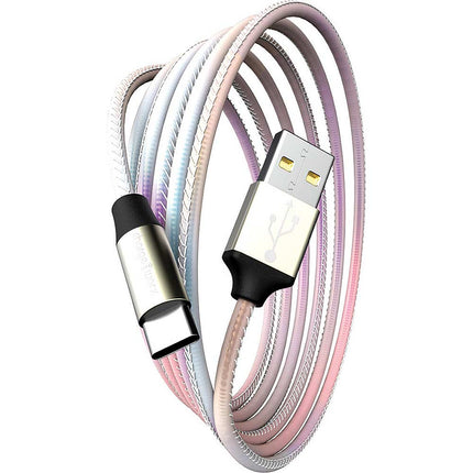 ColorCords 10 FT UCB-C Cable, Silver