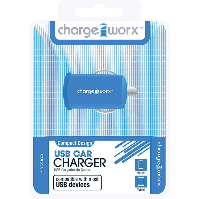 CX2000BL USB Car Charger, Blue