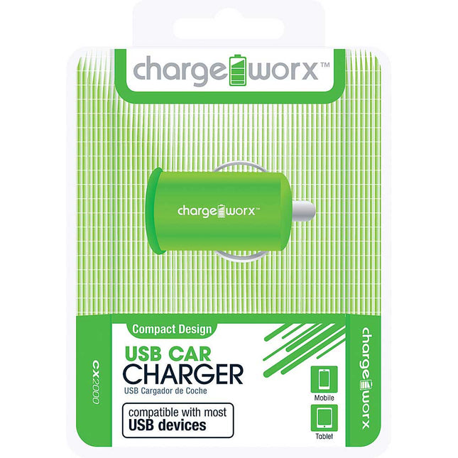 CX2000GN USB Car Charger, Green