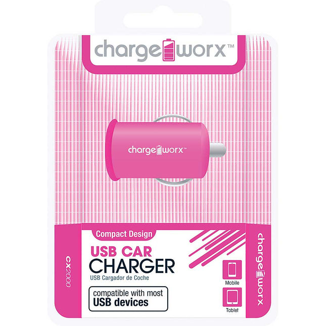 CX2000PK USB Car Charger, Pink