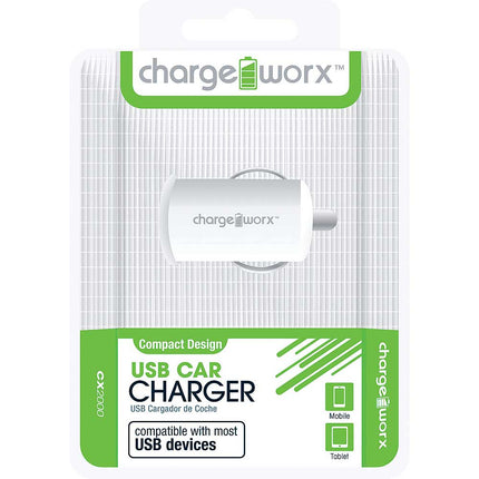 CX2000WH USB Car Charger, White
